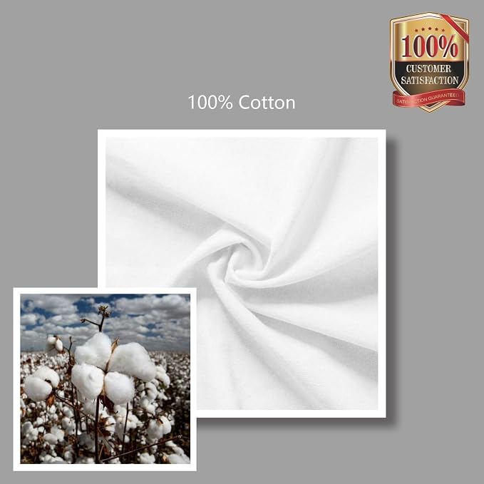 TOPDesign 6-Pack Economical 16"x15" White Cotton Tote Bag, Lightweight Medium - Image 7