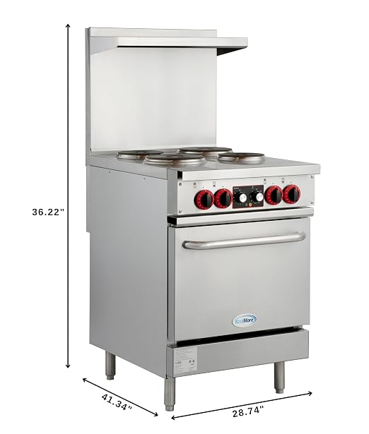 KoolMore 24 in. Commercial Electric Range - 208V 3-Phase - Image 3