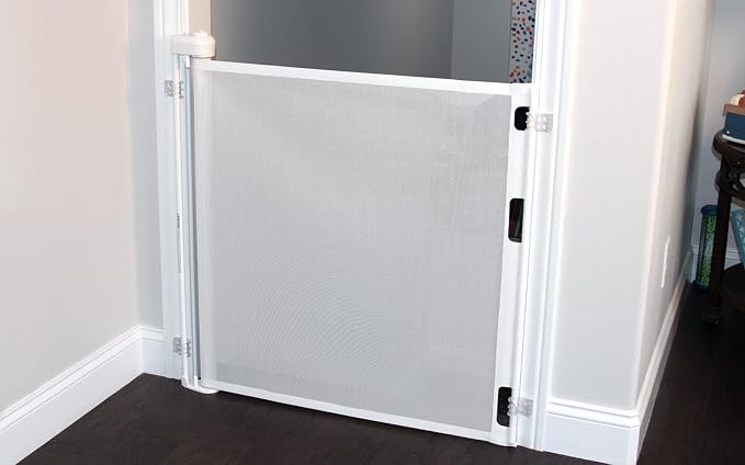 Retract-A-Gate 72" White: The Original and only Made in USA Retractable Baby by SmartRetract