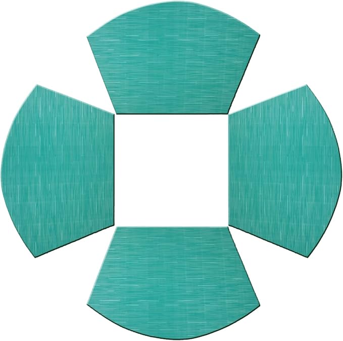 PIGCHCY Wedge Shaped Placemats for Dining Table Cross-Weave Washable Vinyl - Image 5