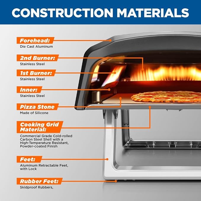 NutriChef Portable Outdoor Gas Pizza Oven - Image 4