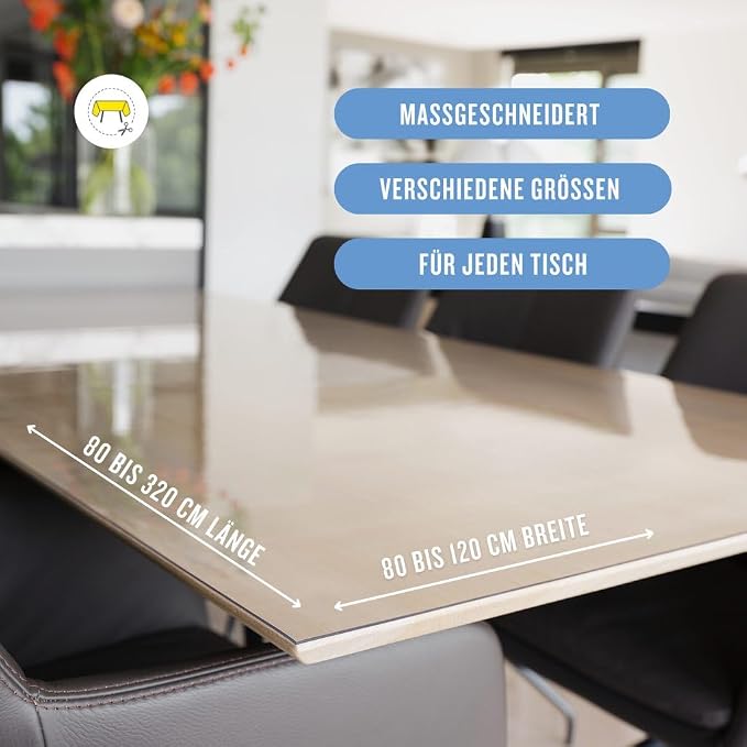 Clear Table Cover Protector, 36x78 inch, German Quality - Image 3