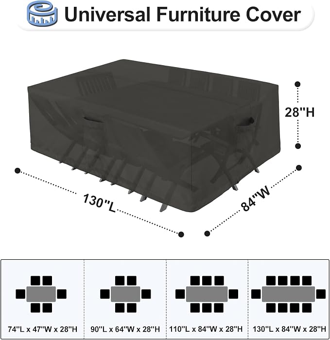 OutdoorLines Outdoor Waterproof Patio Table Furniture Set Covers - Image 2
