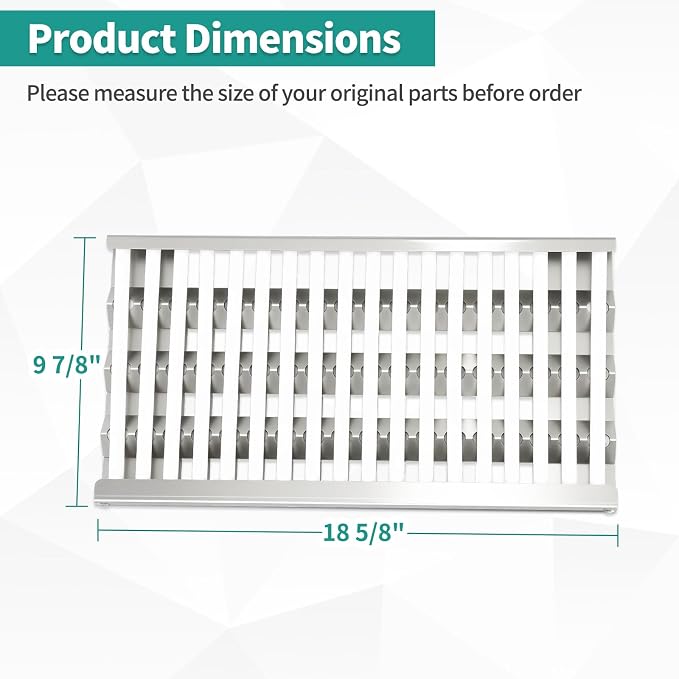 3 Pack 18 5/8" Stainless Steel Grill Heat Plates Shield Flame Tamer Ceramic Rod - Image 2