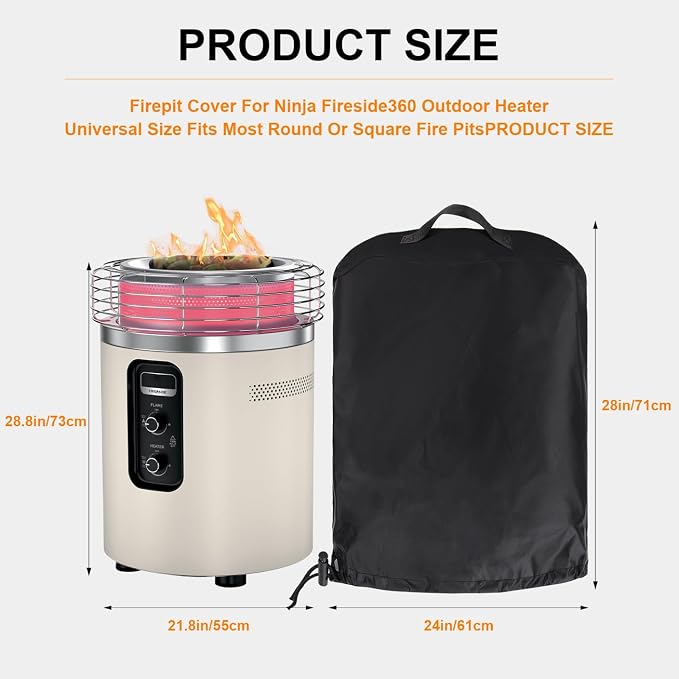 Fire Cover for Ninja Fireside360: Outdoor Heavy Duty 600D Oxford - Image 2