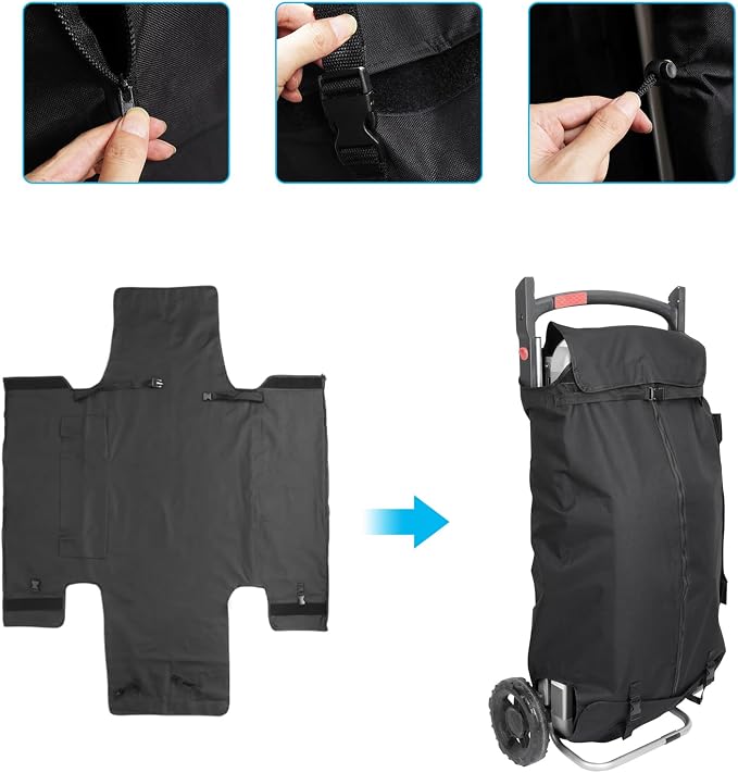 Grill Cover for Weber 9010001 Traveler Portable Grill, Protector Storage Bag - Image 3