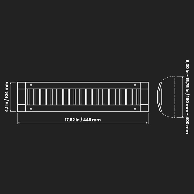 Repa Market 17" x 3" Inch Air Exhaust Grille - Image 2