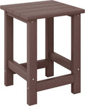 Costaelm Kids Outdoor Side Table, Small Patio HDPE Adirondack Square Table by Costaelm