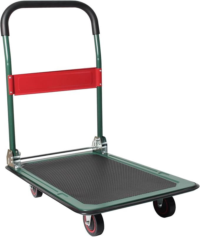 LEADALLWAY Foldable Push Cart Platform Cart by LEADALLWAY