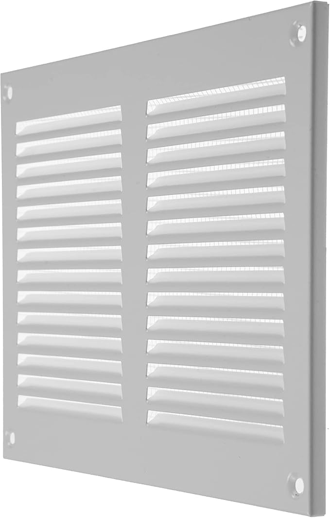 Repa Market 8x6 Inch Air Vent Cover/White Galvanized Steel Louvered Grill Cover - Image 7