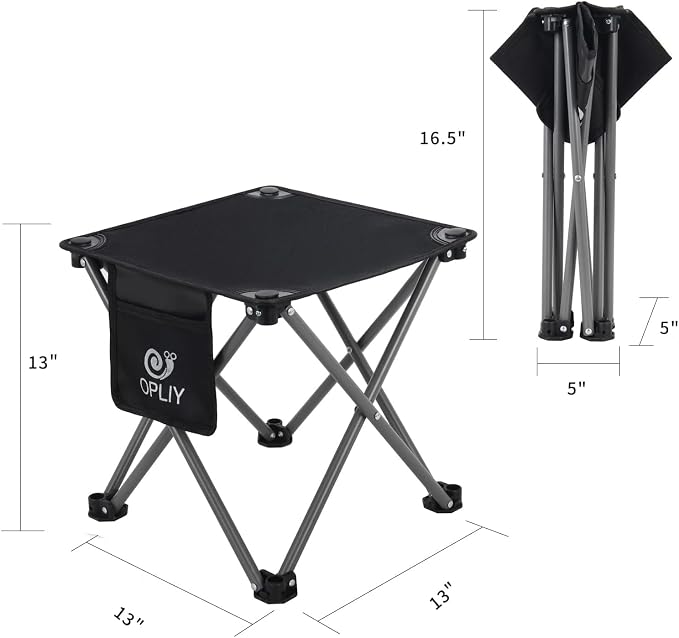 Opliy Camping Stool 2 Pack, 13 Inch Portable Folding Stool - Image 3