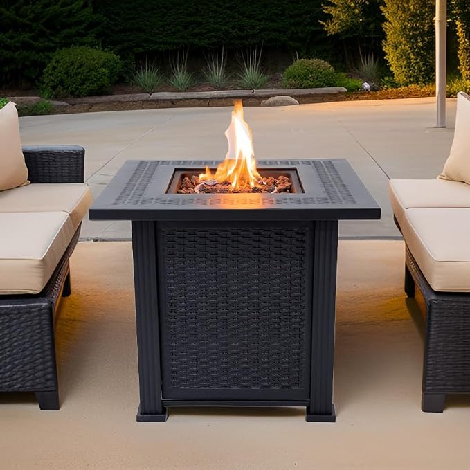 Lausanne Propane Fire Pit Table 28” Outdoor Firepit 50, 000 BTU Firepits - Image 3