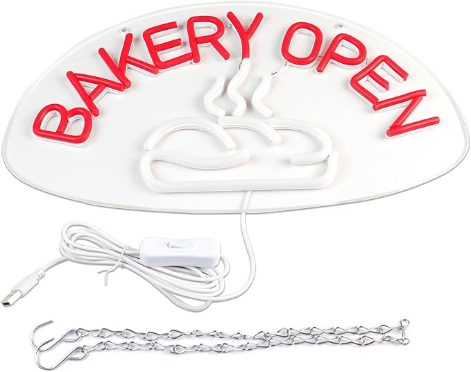 JFLLamp BAKERY OPEN Neon Signs for Wall Decor Neon Lights for Bedroom Led - Image 6