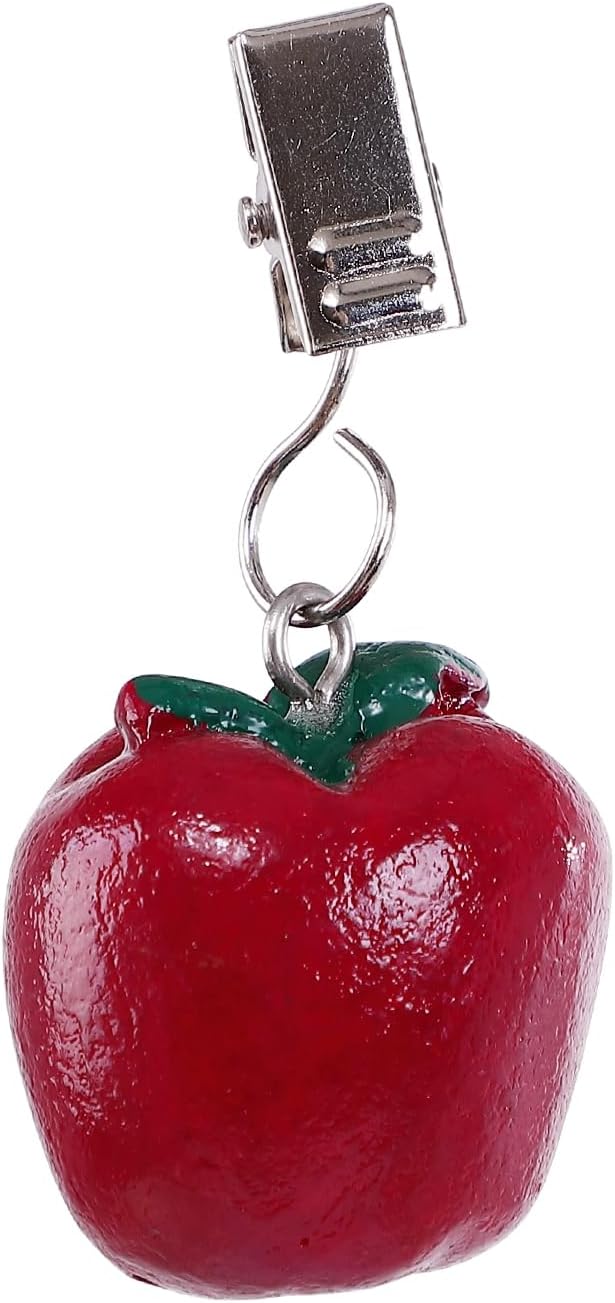 TwoFish Home Set of 4 Resin Red Apple Tablecloth Weights Clips Handicraft Red - Image 6