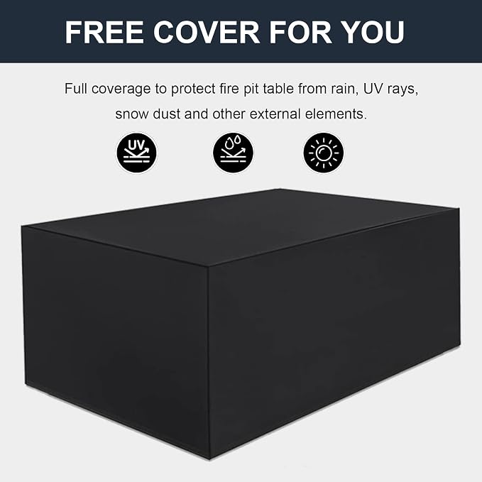 44 Inch Propane Gas Fire Pits Table - Image 5
