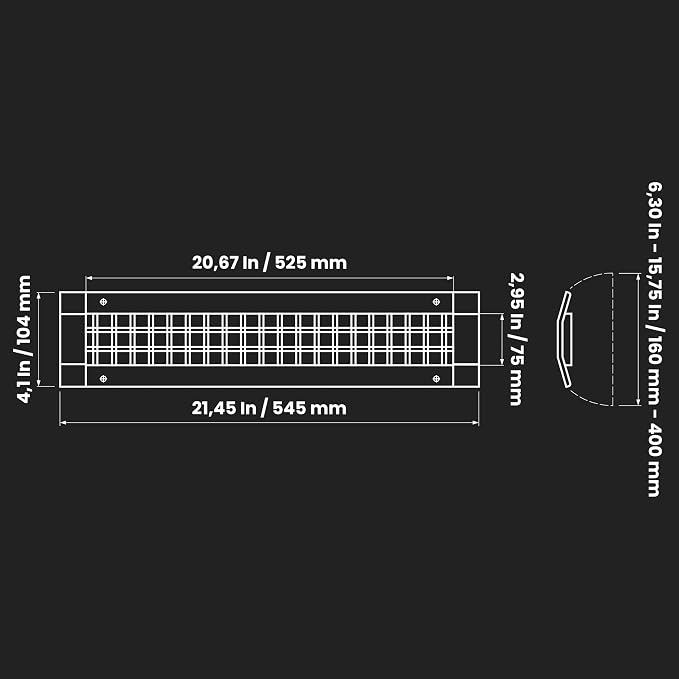 Repa Market 21" x 3" Inch Air Grille - Image 2