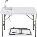Folding Fishing Cleaning Table, 4ft Portable Foldable Camping Outdoor Tables by LWWJJ