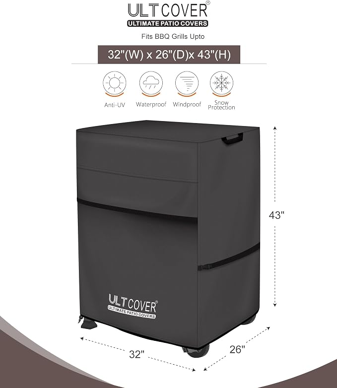 ULTCOVER Waterproof Grill Cover 32 inch, Heavy Duty BBQ Cover - Image 2