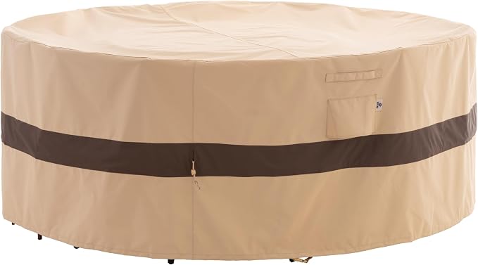 WJ-X3 Round Patio Furniture Cover, Waterproof, UV Resistant, Anti-Fading by WJ-X3