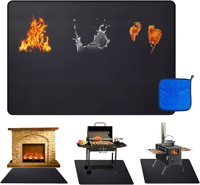 60x40 Inch Under Grill Mats for Outdoor Grill, Double-Sided Fireproof by Unknown