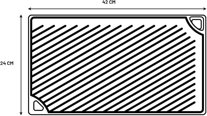 Lodge Reversible Cast Iron Grill/Griddle – 9.5 x 16.75 Inch Pre-Seasoned - Image 2
