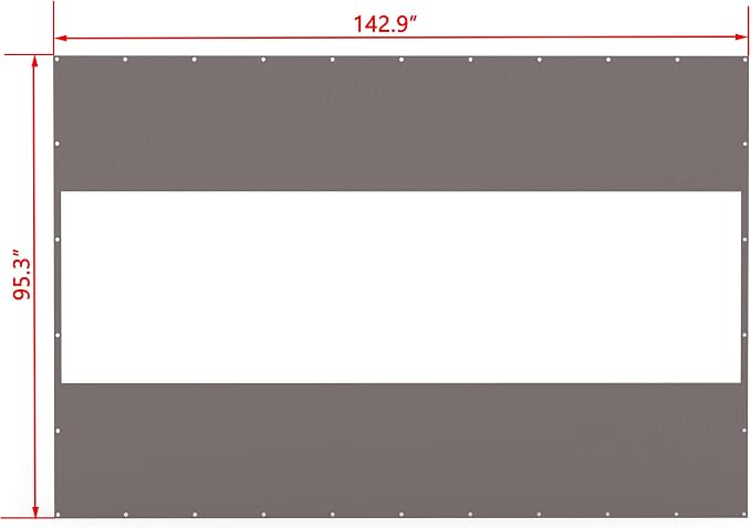 Domi Heavy Duty Outdoor Clear Panel Curtain, 18 oz Waterproof PVC Polyester - Image 7