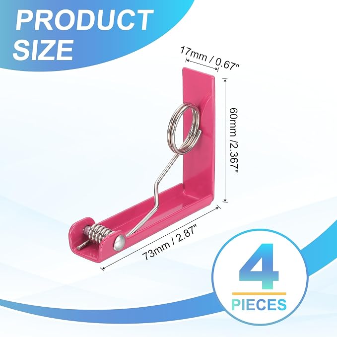 uxcell 4 Pack Tablecloth Clips, Stainless Steel Table Cloth Cover Clamps - Image 2