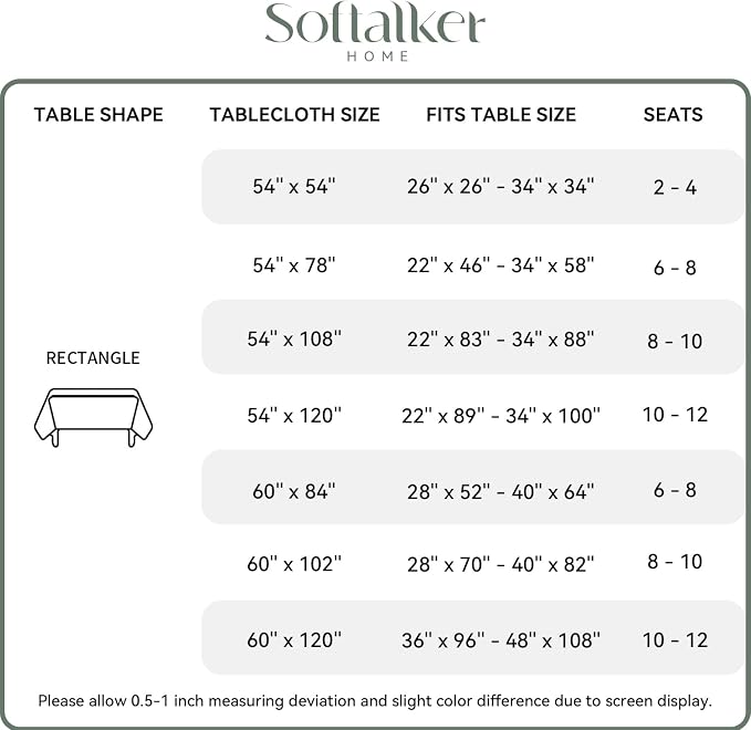 Softalker Gingham Checkered Tablecloth Rectangle - Image 7