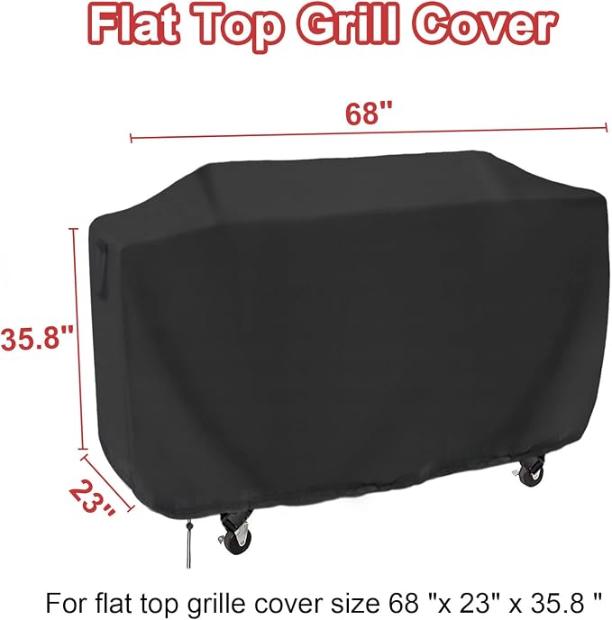 Flat Top Grill Cover for Royal Gourmet GD401 Propane Gas Grill, 68 Inches - Image 7