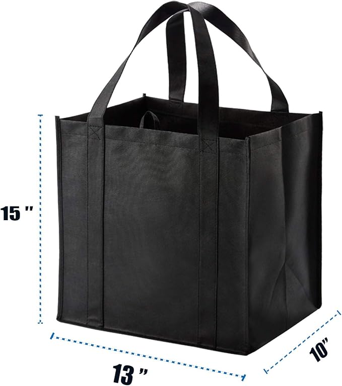 NERUB Set of 10 Reusable Grocery Bags Heavy Duty Shopping Bags Large Grocery - Image 2
