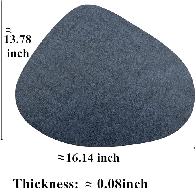 WAZAIGUR Washable Wipeable Waterproof Heat Resistant Faux Leather Placemats Set - Image 2