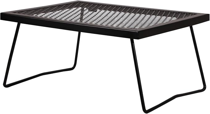17" Folding Campfire Grill Grate, Portable Heavy Duty Steel Over Fire Camp Grill - Image 8
