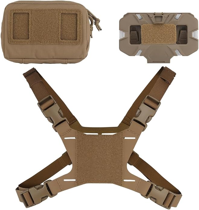 FoldPanel Tactical Chest Vest Pouch Set, Chest Rig Phone Mount as 4.7-6.7" - Image 6