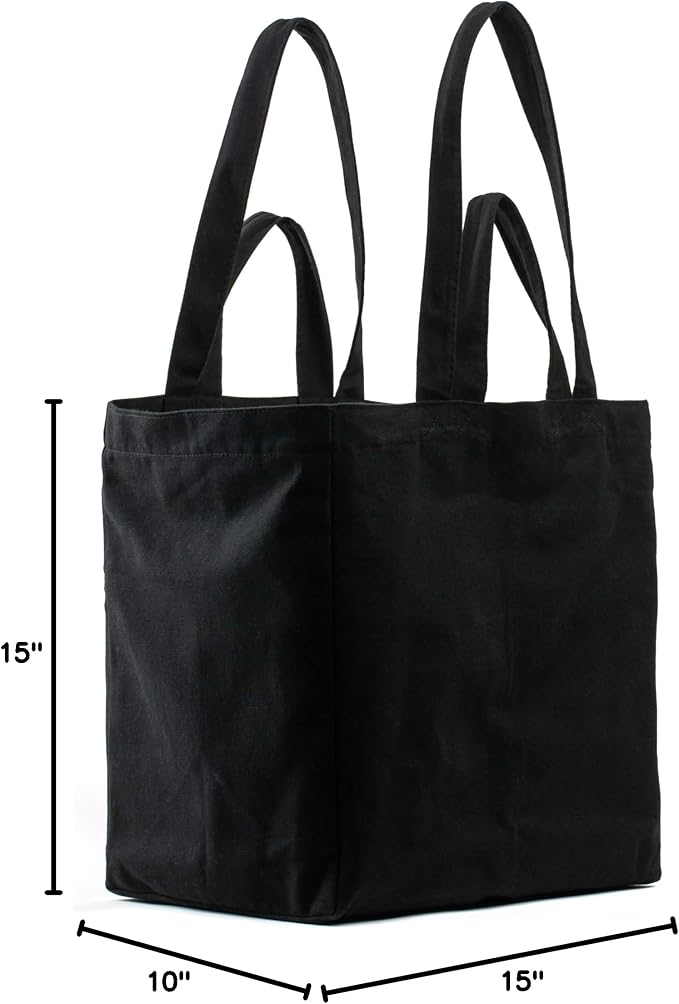 VeraMia Canvas Grocery Bag 3pc XL Set - Image 8