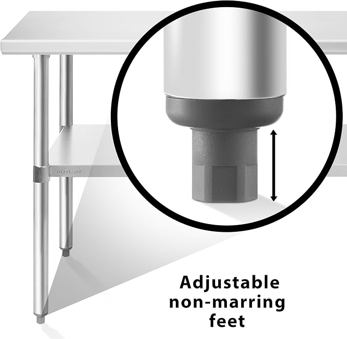 KUTLER Stainless Steel Table 30 x 72 Inches, NSF Heavy Duty Commercial Kitchen - Image 5