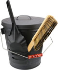 Uniflasy Ash Bucket with Lid, Shovel and Hand Broom, 5.2 Gallon Metal Coal Ash by Uniflasy