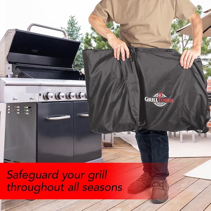 Heavy Duty BBQ Grill Cover for Outdoor Grill, 60 Inch – Waterproof, Weather - Image 6