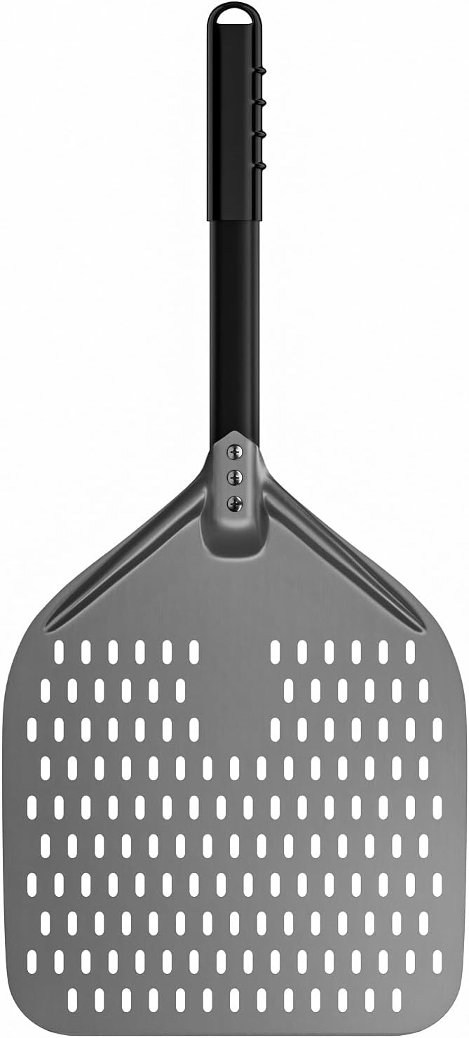 G.a HOMEFAVOR Perforated Pizza Peel, 12 x 15 Inch Rectangular Pizza Turning Peel by GaHOMEFAVOR