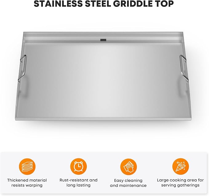 Stanbroil 28 Inch Flat Top Griddle, Stainless Steel Griddle Replacement Top - Image 3