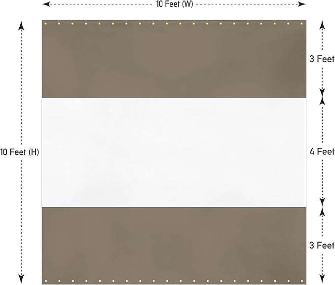 Covers & All Outdoor Clear Panel Curtain, 12 oz Vinyl Outdoor Curtains - Image 2