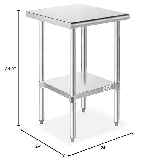 GRIDMANN Stainless Steel Work Table 18 x 24 Inches, NSF Commercial Kitchen Prep - Image 2