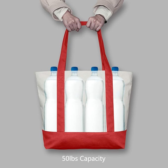 TOPDesign 6-Pack Canvas Tote Bags - Image 6