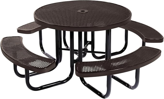 COATEDOUTDOORFURNITURE Heavy-Duty Portable Outdoor Picnic Table by CoatedOutdoorFurniture