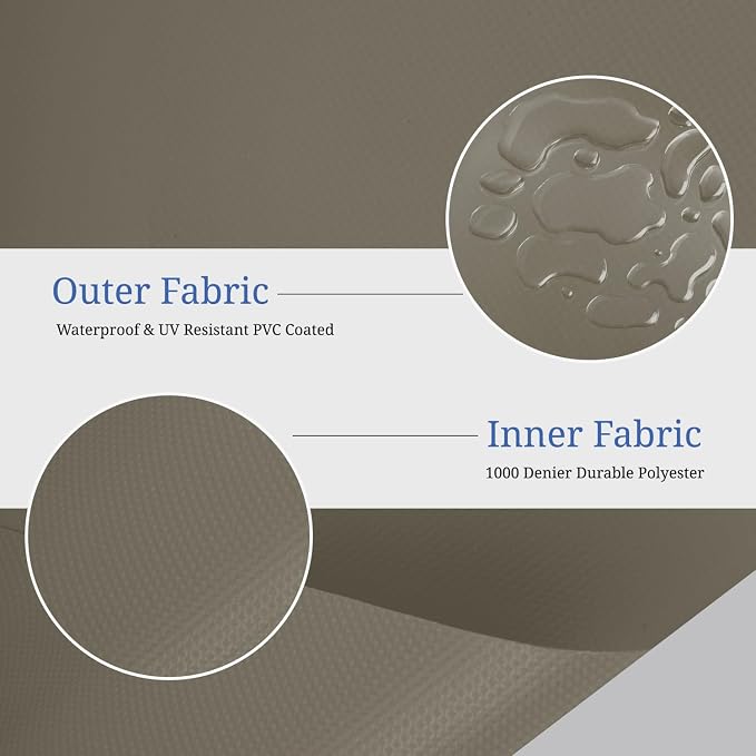 Covers & All Rectangle Table Top Cover, 12 Oz Waterproof UV & Weather Resistant - Image 3