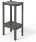 Costaelm Outdoor Side Table, 2-Tier Small Patio Coffee Tables by Costaelm