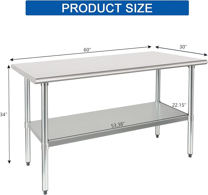 HARDURA Stainless Steel Table 30X60 Inches - Image 2