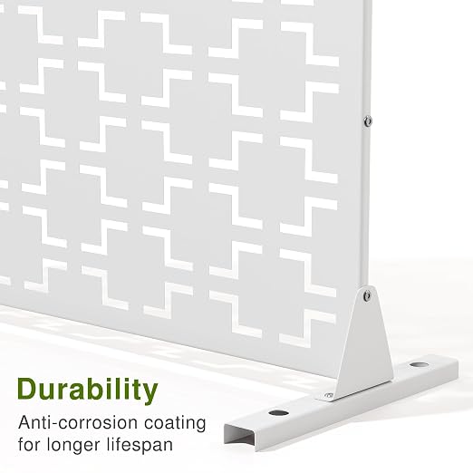 Casaphoria 72" H x 47" W Metal Outdoor Privacy Screen, Freestanding Decorative - Image 4