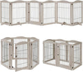 unipaws 132" Extra Wide Dog Gate and Pet Playpen, Free Standing Tall Fence by unipaws