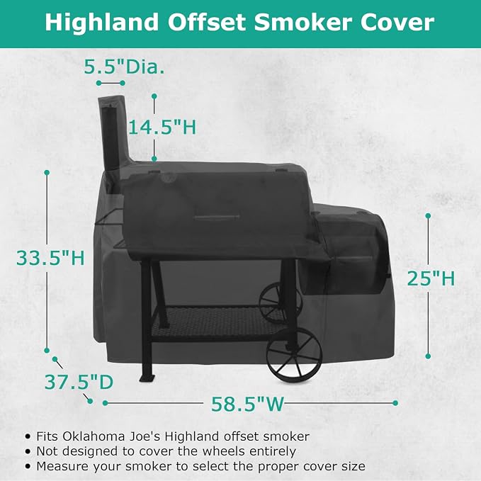 SunPatio Offset Smoker Cover, Outdoor Heavy Duty Waterproof Grill Cover - Image 2