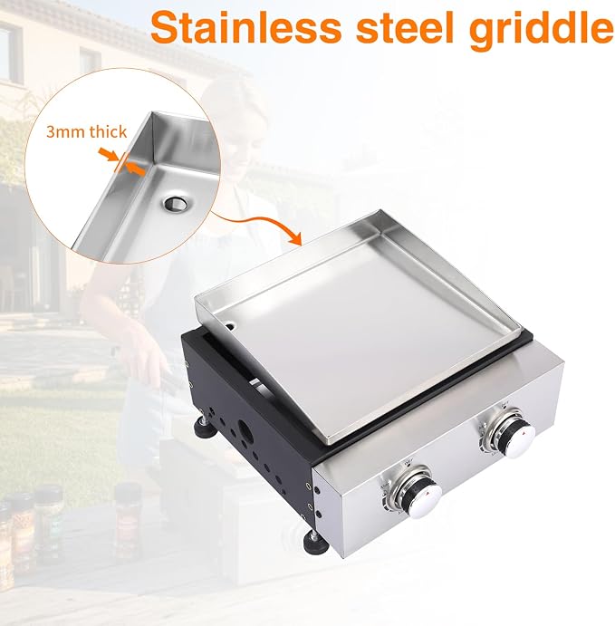 Portable Tabletop Gas Griddle Grill - Image 4